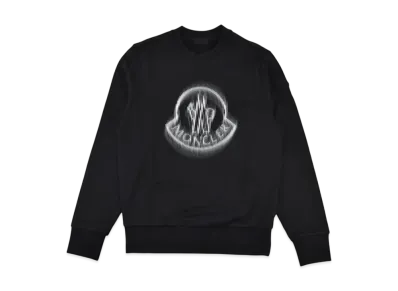 Moncler Men's Blurred Logo Sweatshirt "Black"