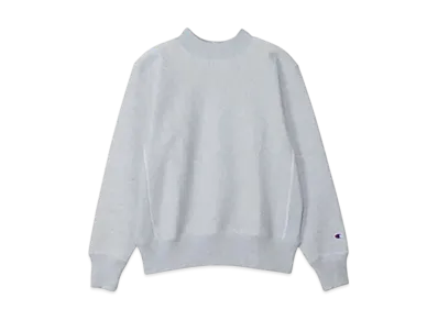 Champion Reverse Weave Mock Neck Sweatshirt "Silver Gray"