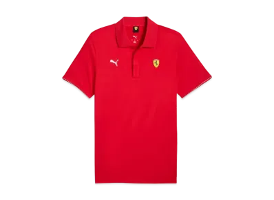 PUMA x Ferrari Lace Cloud Spun Short Sleeve Polo Shirt "Red"