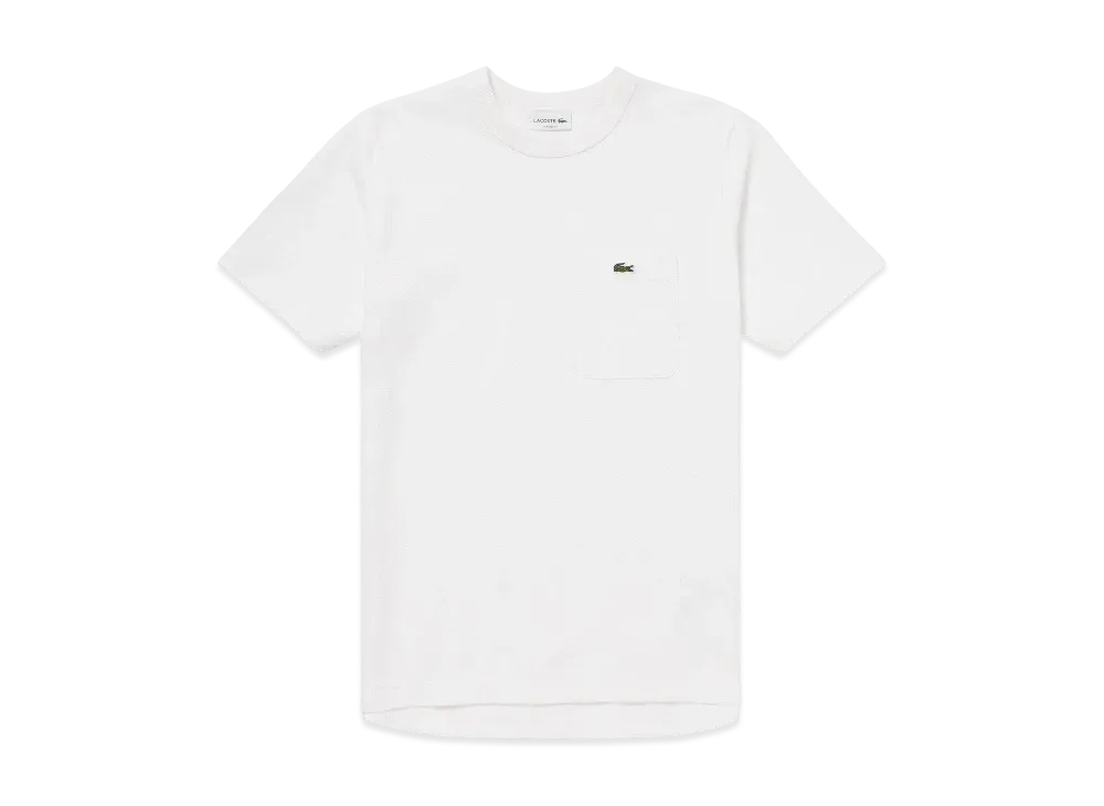 LACOSTE Pique Pocket Short Sleeve T-Shirt "White"