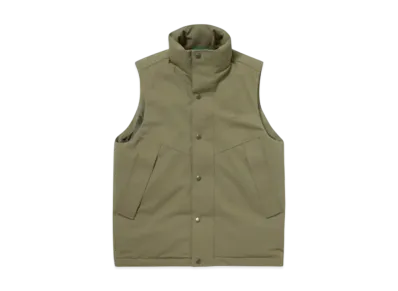LACOSTE Water Resistant And Breathable Pique Down Vest "Khaki Olive"