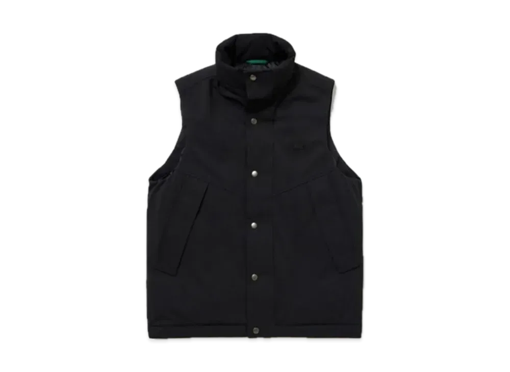 LACOSTE Water Resistant And Breathable Pique Down Vest "Black"