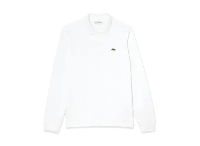 LACOSTE Original Fit Long Sleeve Polo Shirt "White"