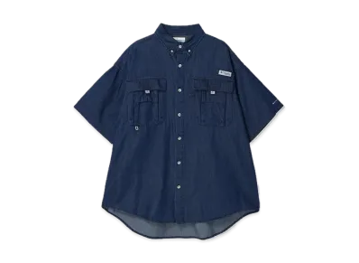 Columbia Wear Bahamas 2 Denim Short Sleeve Shirt "College Navy Denim"