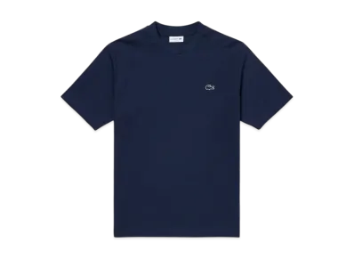 LACOSTE Outline Clock Crew Neck T-Shirt "Navy"