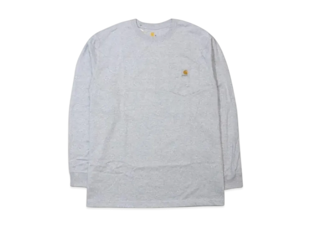 Carhartt Loose Fit Heavyweight Long-Sleeve Pocket T-Shirt "Heather Grey"