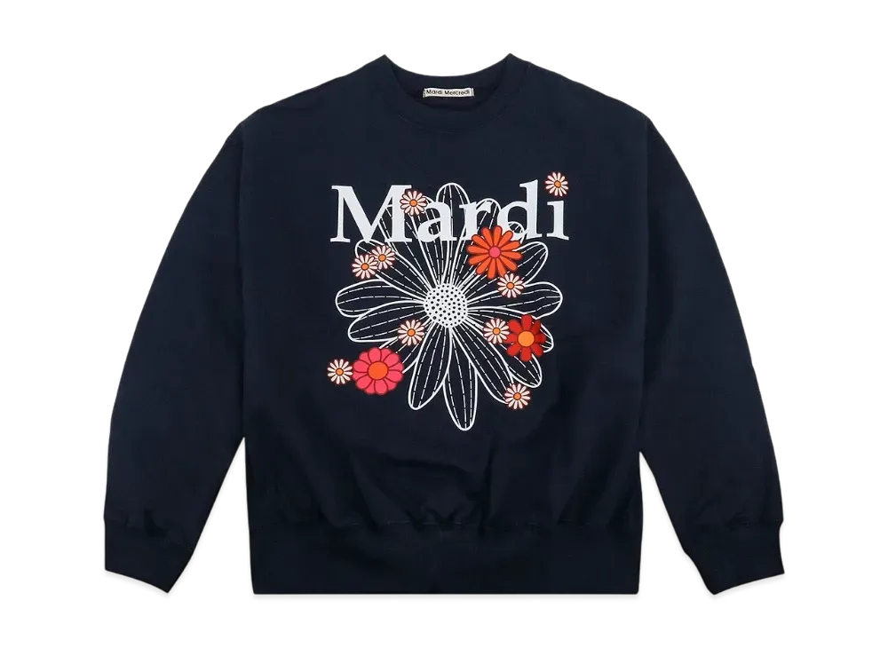 Mardi Mercredi Sweatshirt Flowermardi Blossom "NAVY WHITE"