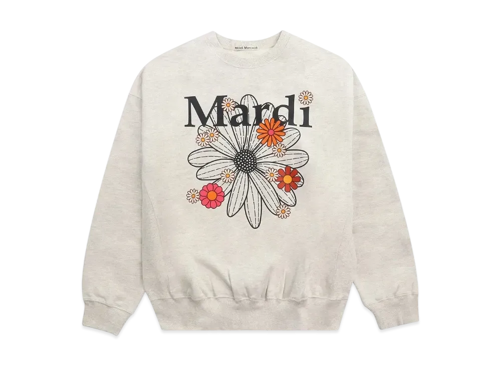 Mardi Mercredi Sweatshirt Flowermardi Blossom "OATMEAL BLACK"