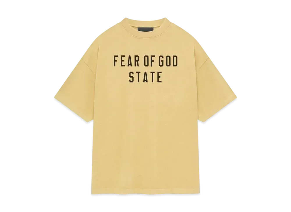 FEAR OF GOD ESSENTIALS Heavy Crewneck Tee "Amber"