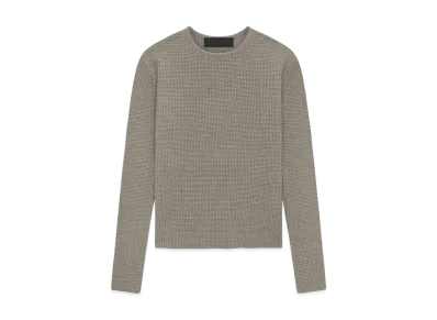 FEAR OF GOD ESSENTIALS Waffled Long Sleeve Sweather "Heather Gray"