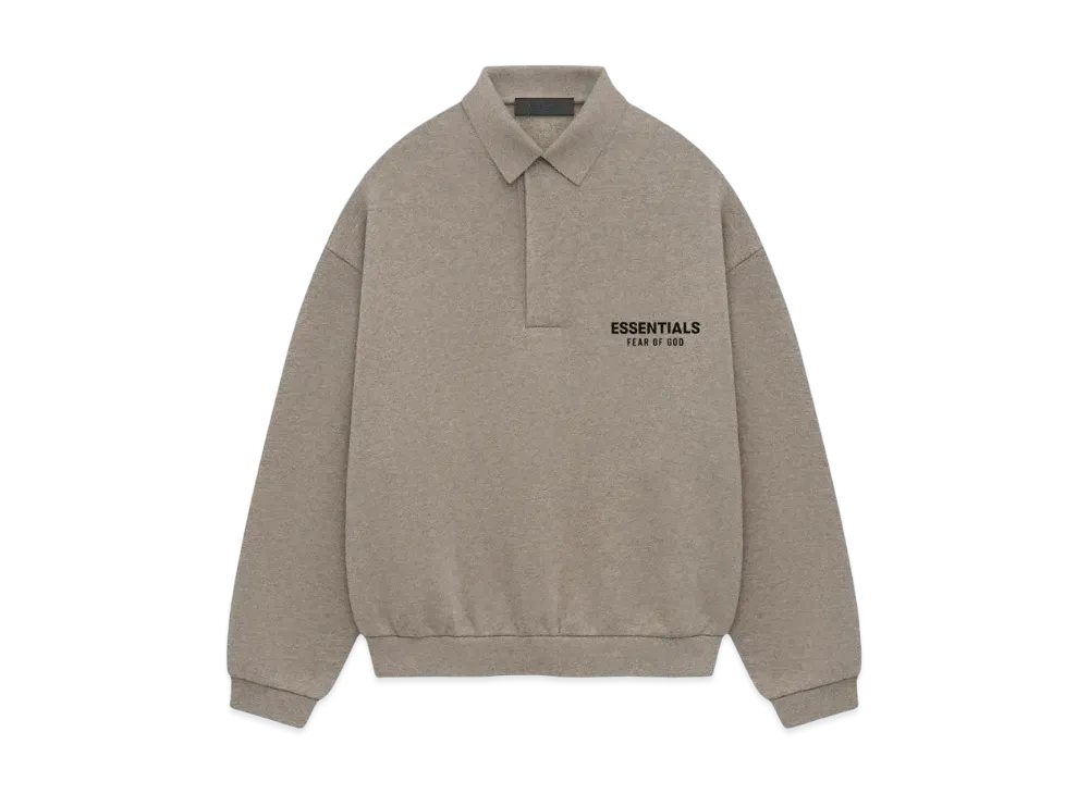 FEAR OF GOD ESSENTIALS Fleece Polo "Heather Gray"