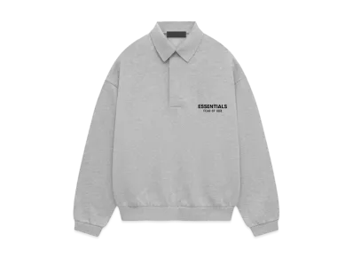 FEAR OF GOD ESSENTIALS Fleece Polo "Light Heather Gray"