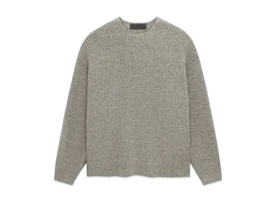 FEAR OF GOD ESSENTIALS Heavy Waffle Crewneck Sweather "Heather Gray"