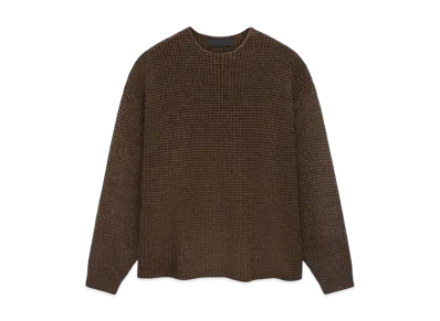 FEAR OF GOD ESSENTIALS Heavy Waffle Crewneck Sweather "Brown"