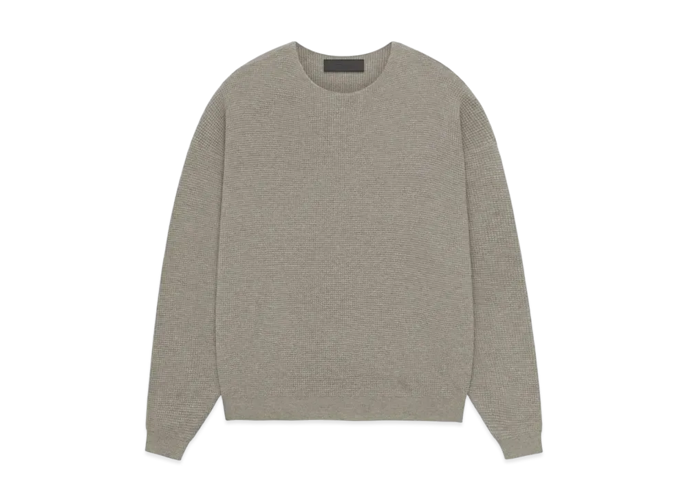 FEAR OF GOD ESSENTIALS Waffle Crewneck Sweater "Heather Gray"