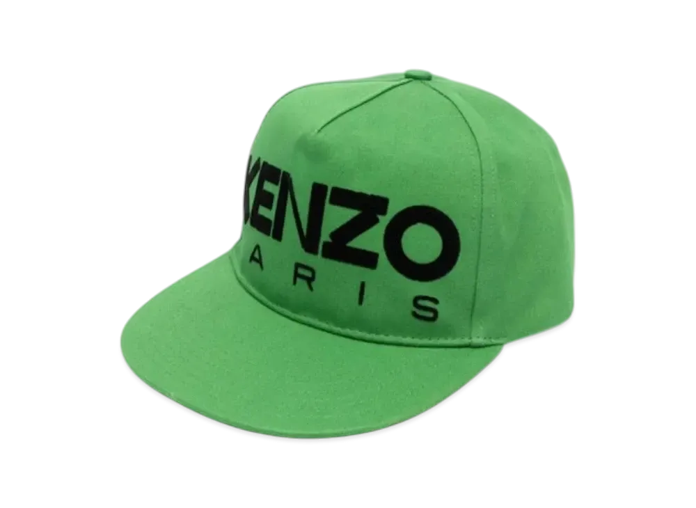 KENZO Square Oversize Logo Baseball Cap "Grass Green"