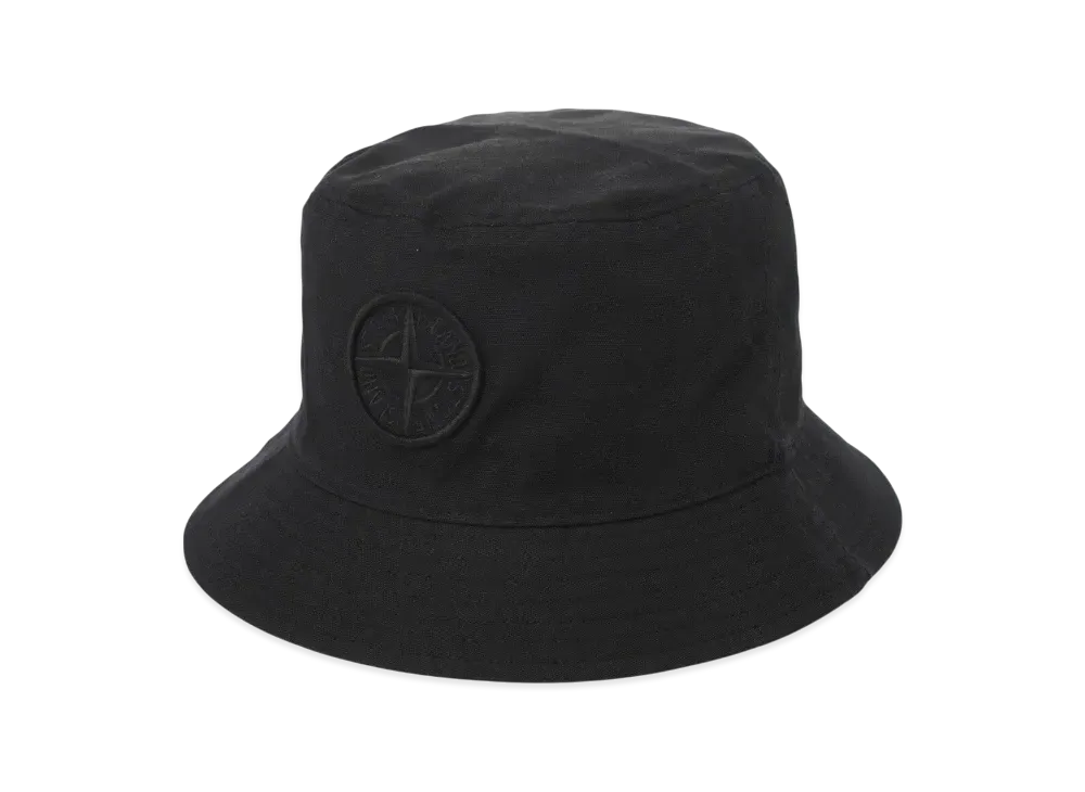 STONE ISLAND Logo Bucket Hat "Black"