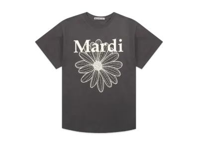 Mardi Mercredi Unisex Tshirt Flowermardi "Charcoal Ivory"
