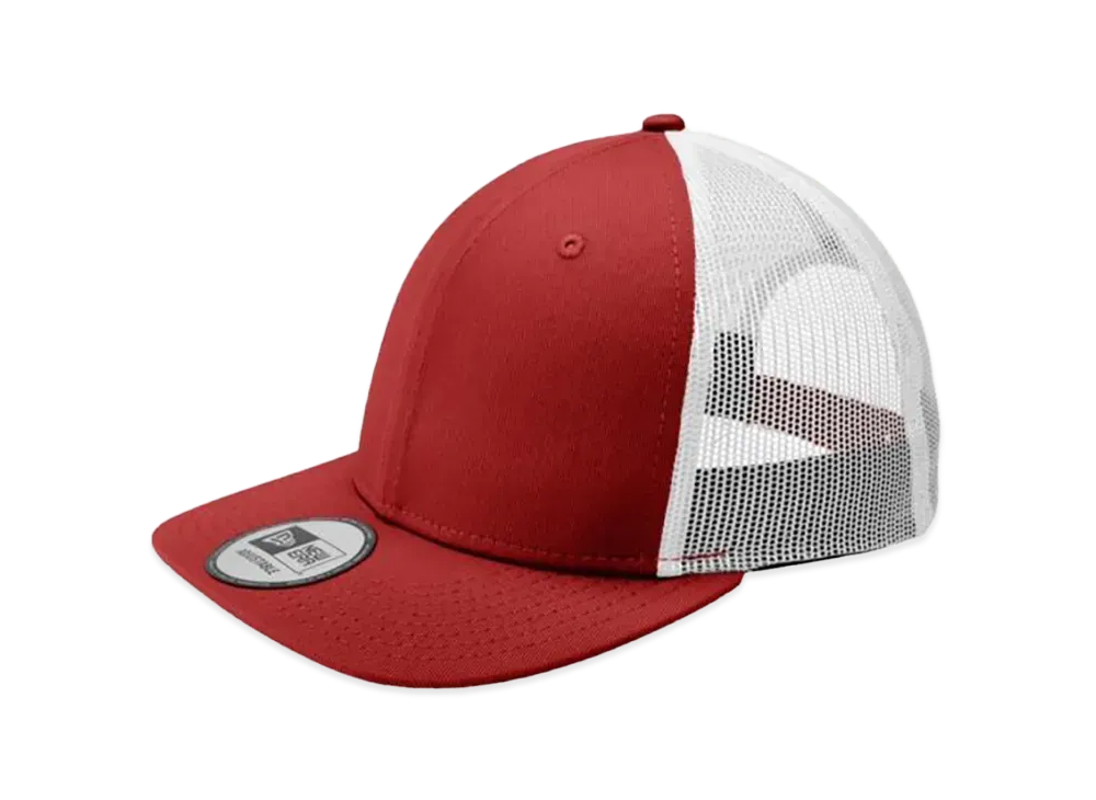 NEW ERA NE207 Snapback Low Profile Trucker Cap "Scarlet White"
