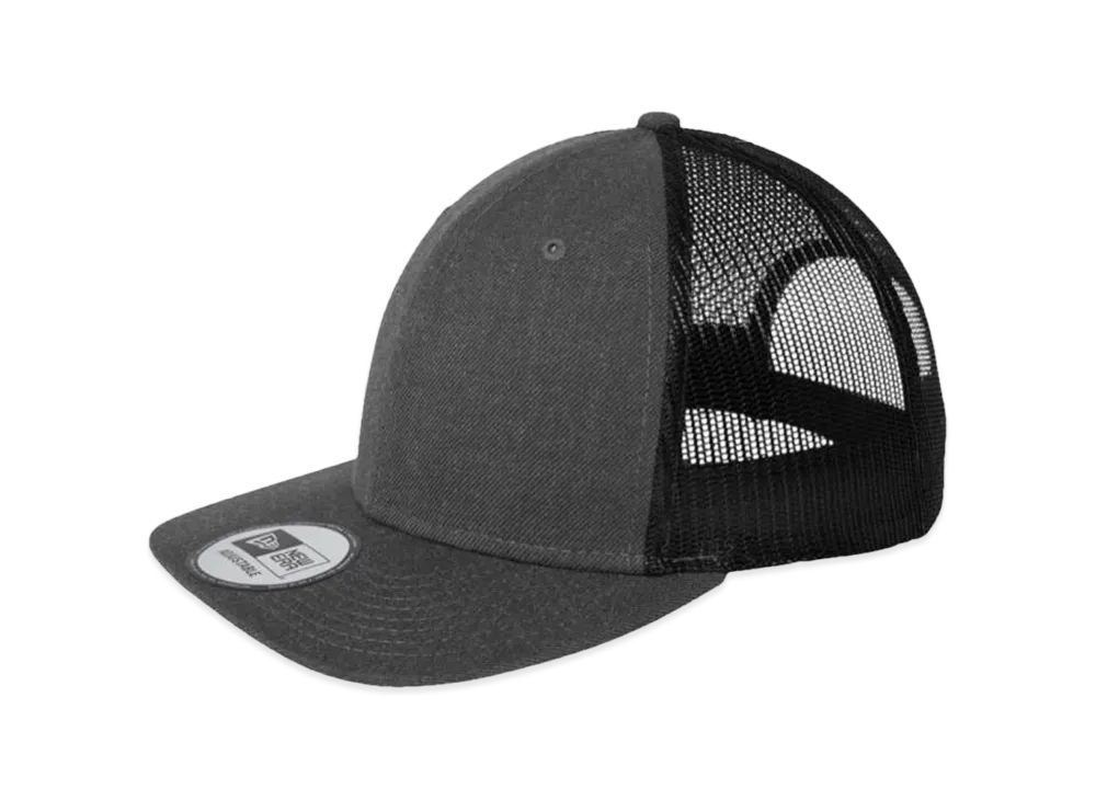 NEW ERA NE207 Snapback Low Profile Trucker Cap "Heather Graphite Black"