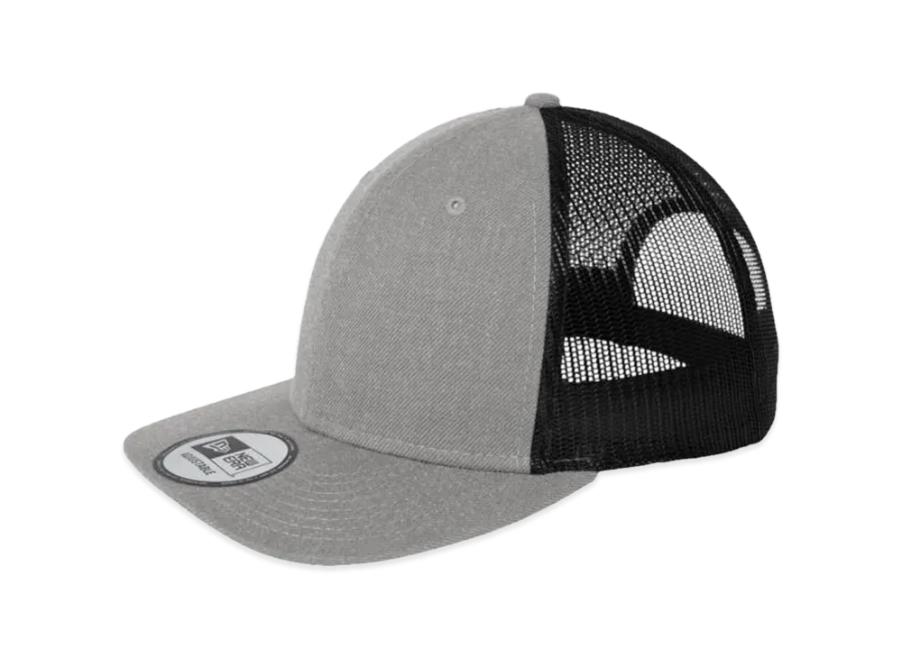 NEW ERA NE207 Snapback Low Profile Trucker Cap "Heather Gray Black"