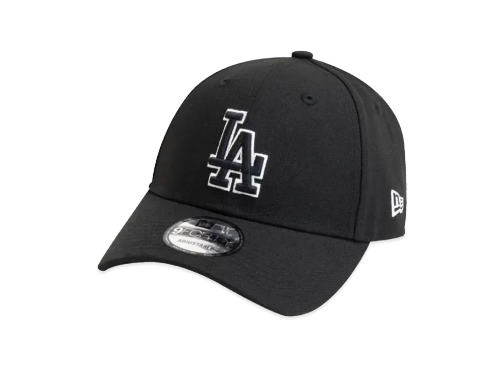 NEW ERA LA NYY 940 9FORTY League Basic Cap "LA Black Black White"