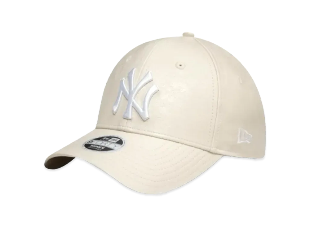 NEW ERA 940 9FORTY Female Crinkled Satin "NY Stone Leather"