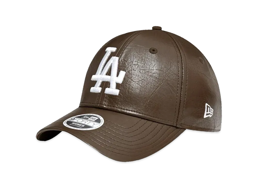 NEW ERA 940 9FORTY Female Crinkled Satin "LA Brown Leather"