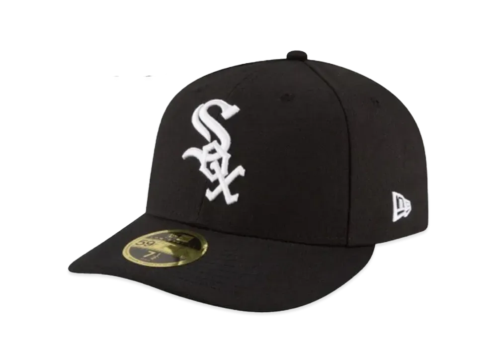 NEW ERA 59FIFTY 5950 LP MLB Low Profile "White Socks Black"