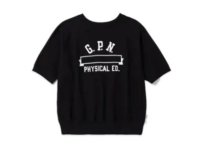 Champion True To Archives Short Sleeve Sweat Shirt Cross 1950 Model "Black"