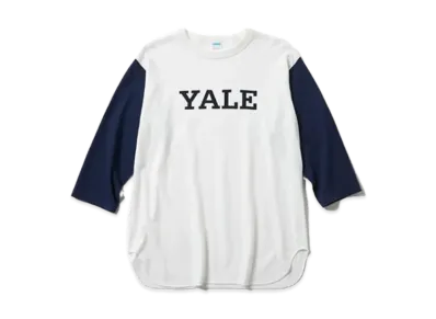 Champion True To Archives V44 Three-Quater Sleeve Beasball Shirt Yale Cornell "Yalenavy"