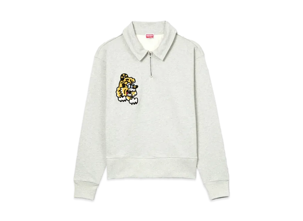 KENZO x VERDY Embroidered Half Zip Sweatsh "Grey"