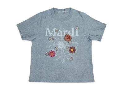 Mardi Mercredi Slim Tshirt Flowermardi Blossom "Grey Ivory"