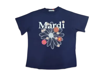 Mardi Mercredi Slim Tshirt Flowermardi Blossom "Navy Ivory"