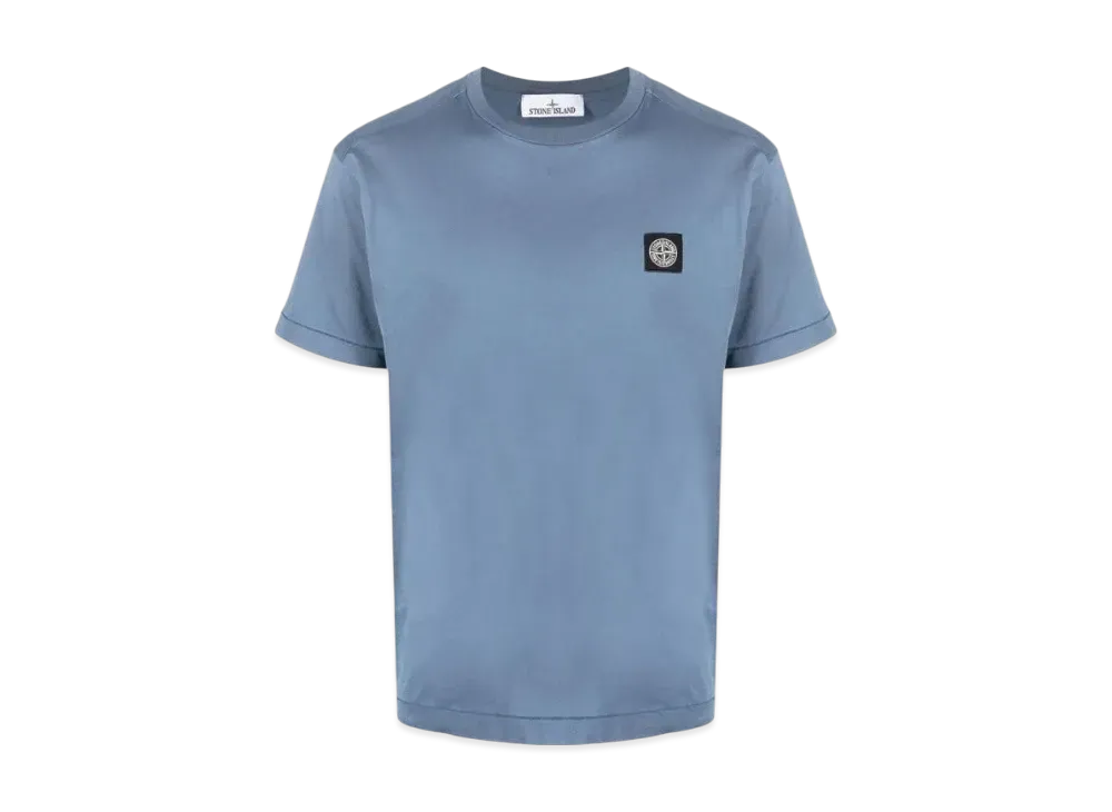 STONE ISLAND Cotton Jersey Short Sleeve Tee "Blue"