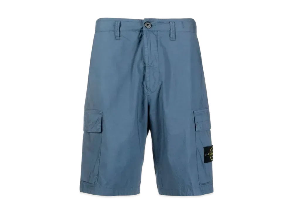 STONE ISLAND Stretch Cotton Bermuda Cargo Short "Blue"