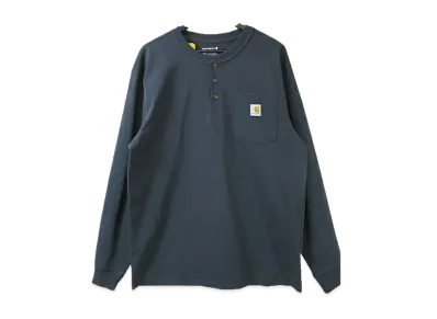 Carhartt Long Sleeve Pocket Henley Neck T-Shirt "Navy"