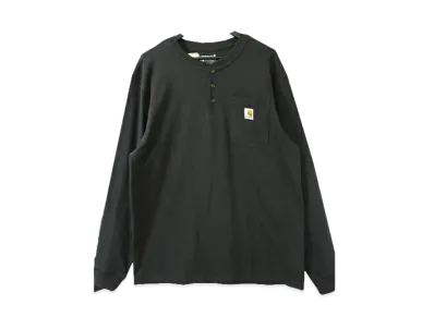 Carhartt Long Sleeve Pocket Henley Neck T-Shirt "Black"