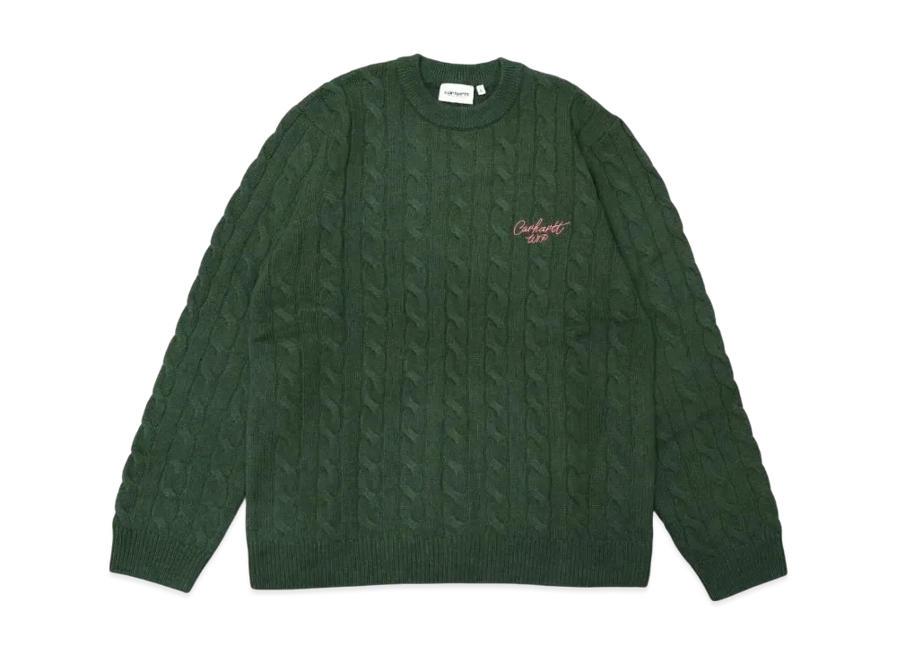 Carhartt WIP Signature Sweater "Sycamore Tree/Drose"