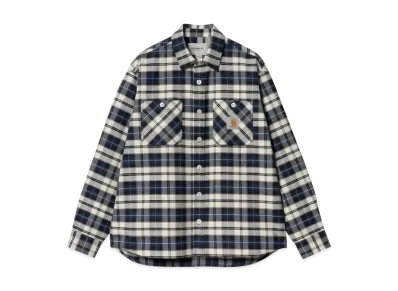 Carhartt WIP L/S Tarbell Shirt "Tarbell Check Dark Navy/White"