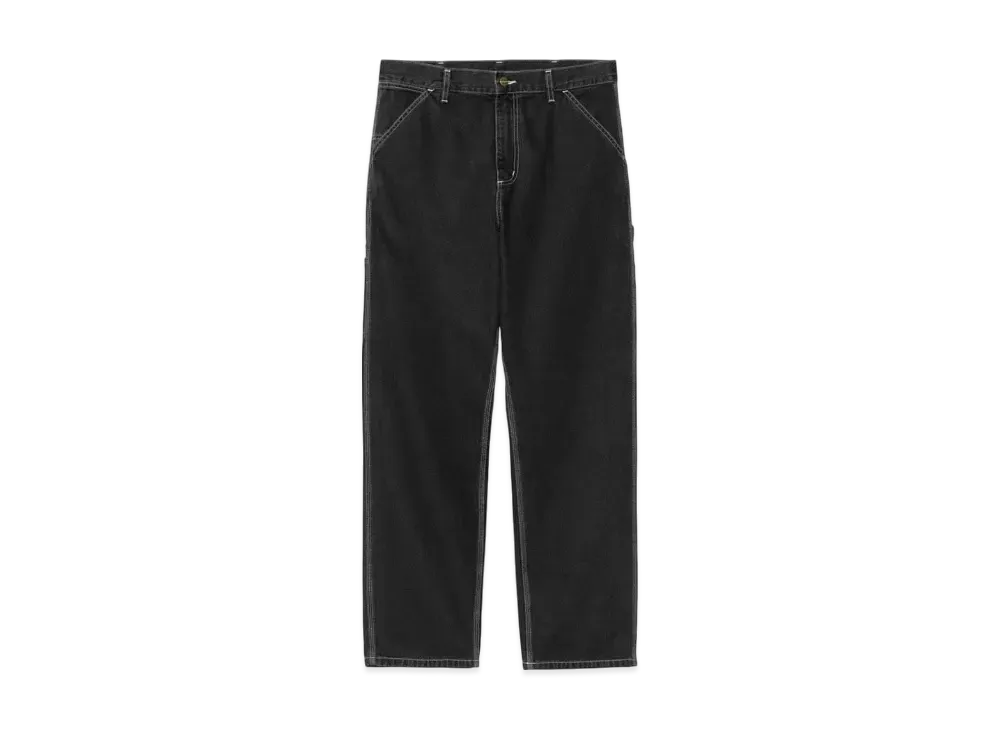 Carhartt WIP Single Knee Pants "Black Stone Washed"