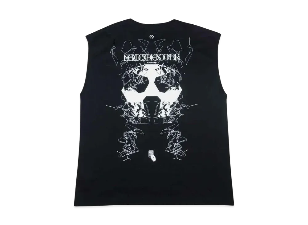 ACRONYM Mercerized Sleeveless T-Shirts "Black"