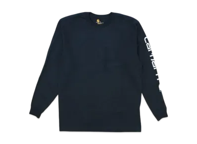 Carhartt Long Sleeve Logo Graphic T-Shirt "Navy/White"