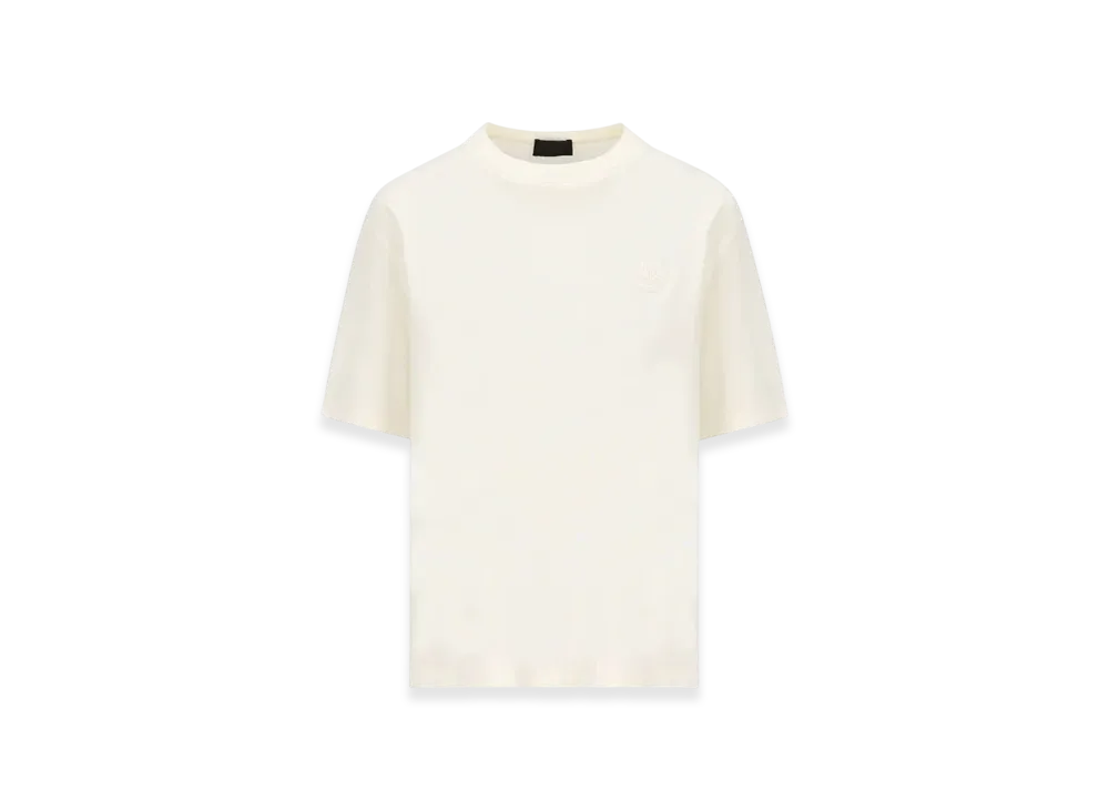 Moncler Women's Silicone Logo Patch T-shirt "White"