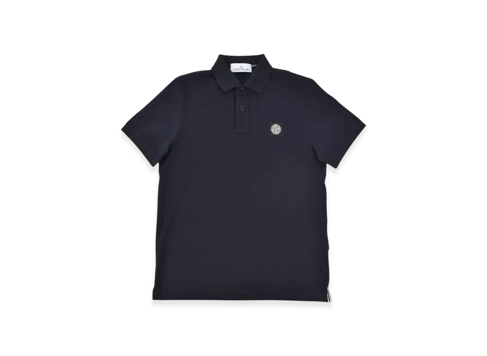 STONE ISLAND Logo Patch Polo Shirt "Navy"