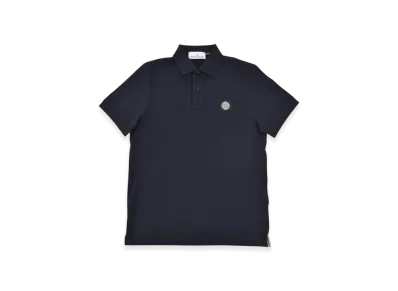 STONE ISLAND Logo Patch Polo Shirt "Navy"