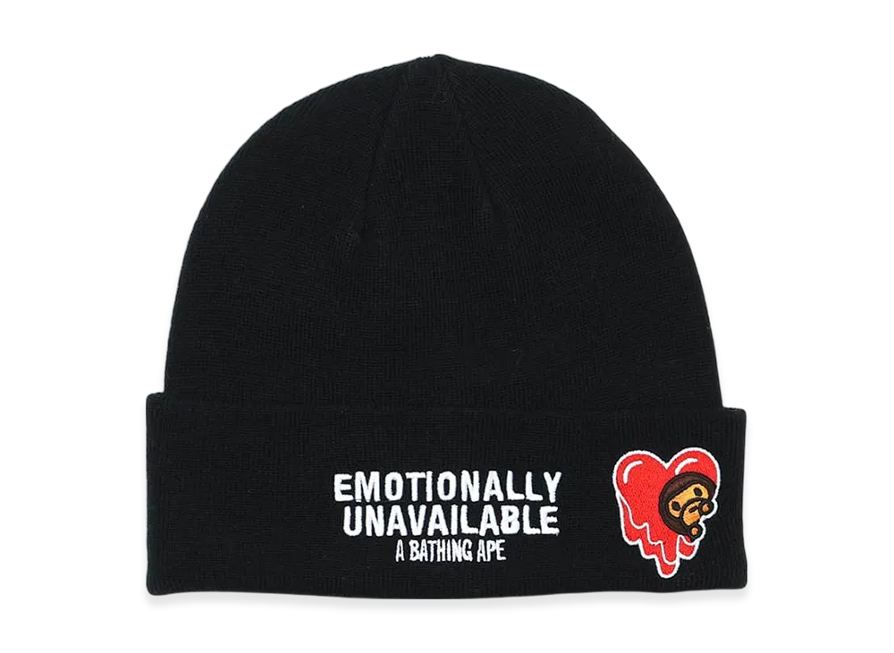 A BATHING APE x EMOTIONALLY UNAVAILABLE Milo Beenie "Black"
