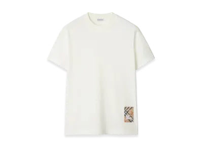 Burberry Check Label Tee "Chalk"