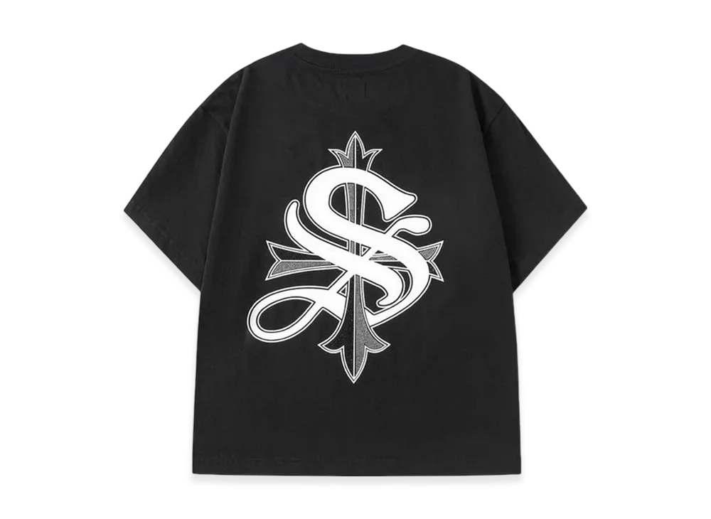 Supplier 2Tone Rhinestone Cross Tee "Black"