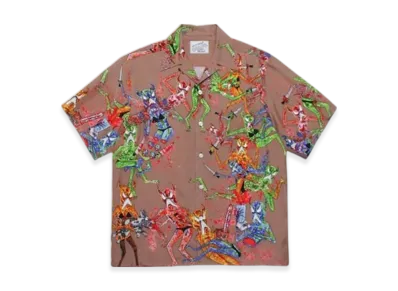 WACKO MARIA x NECKFACE Hawaiian Shirt "Light Brown"